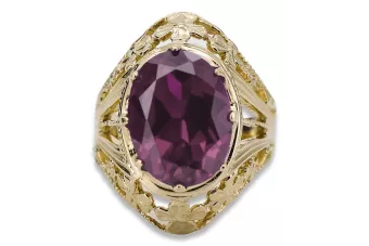 Vintage Ring Amethyst 14K Yellow gold vrc031y